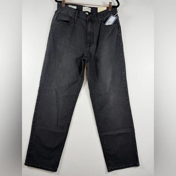 Women's High-Rise 90's Straight Jeans  - Universal Thread™ Black Wash 00 - Picture 4 of 10